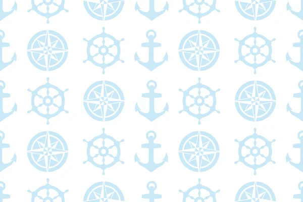 Nautical seamless pattern for fabric — Stock Vector
