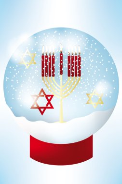 Hanukkah holiday card clipart