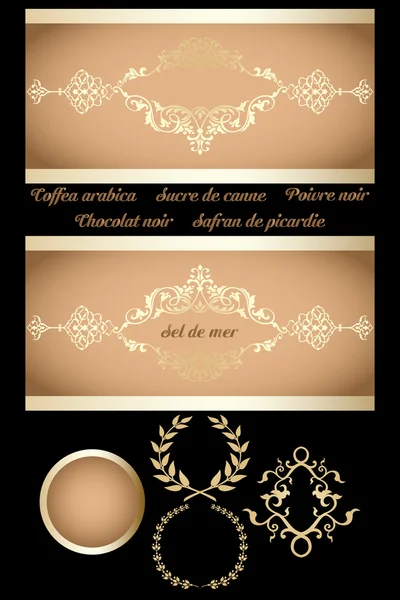 Banner retro decorativo — Vector de stock