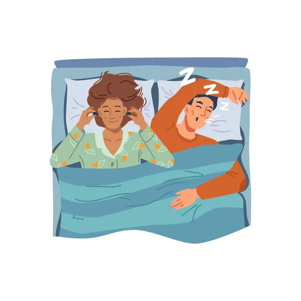 スヌアからの睡眠問題解決保護 — ストックベクタ