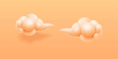 Rüzgarlı bulutların kağıt kesikleri, 3 boyutlu efektler