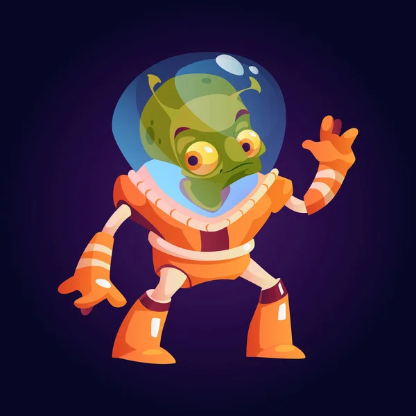 Alien dragen beschermende ruimte kostuum vector — Stockvector