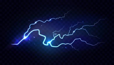 Neon ışıklı yıldırım etkisi