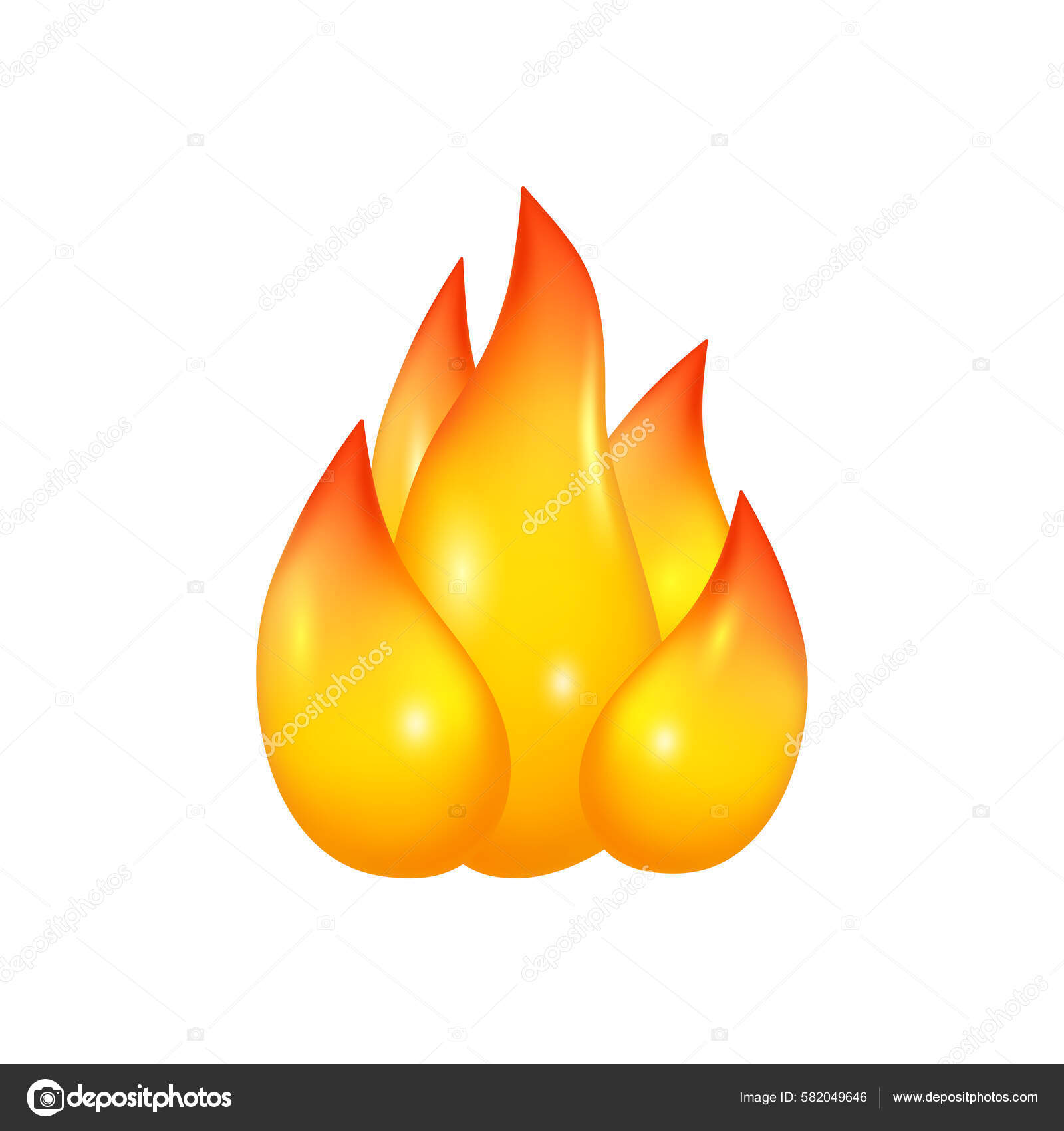 Chama brilhante fogo de desenho animado tocha ou fósforo a arder