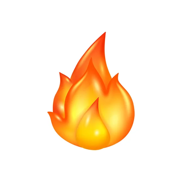 Feu Camp Flamme Feu Icône Réaliste Illustration Vectorielle Enfer Fusée — Image vectorielle