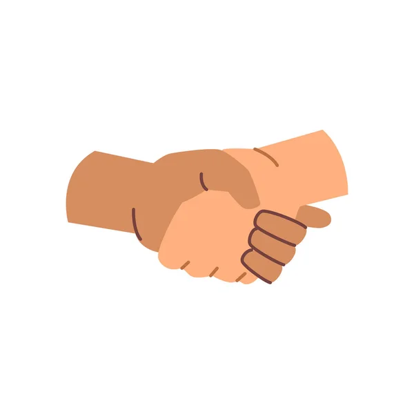 Handdruk Teken Van Partnerschap Succesvolle Deal Begroeting Vertrouwen Symbool Samenwerking — Stockvector