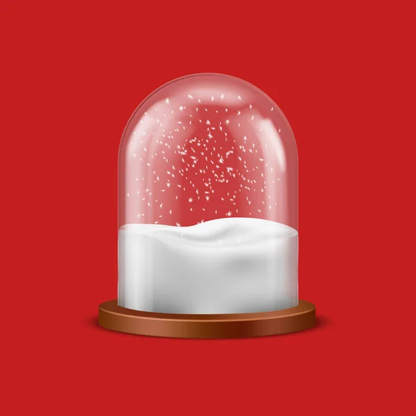 Christmas Snow Ball Glass Spherical Cylinder Decorative Xmas Toy Snowflakes — Vector de stock