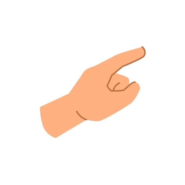Hand Gesture Forefinger Index Finger Pointing Showing Direction Choose Directing — Vetor de Stock
