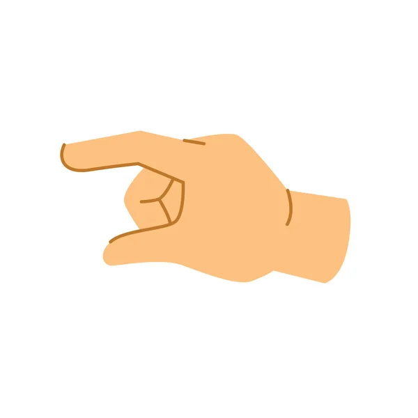 Hand Gesture Person Measuring Size Isolated Palm Thumb Index Finger — 图库矢量图片