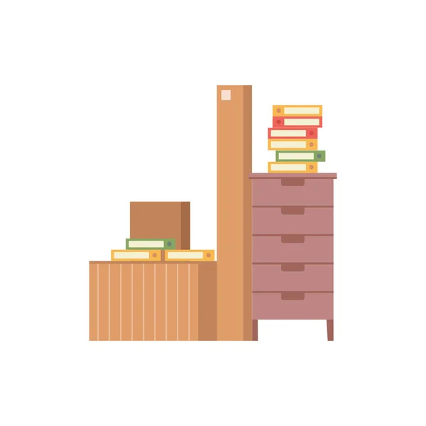Packed Cardboard Boxes Personal Stuff Plants Home Decoration Furniture Isolated — Vector de stock