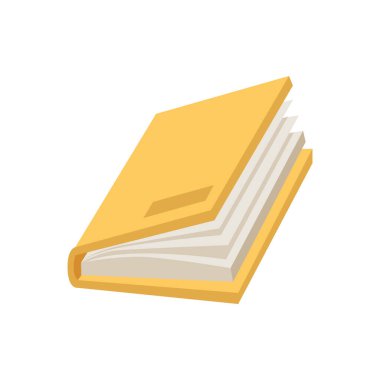 Journal or notebook for writing down info from work, isolated book with hardcover. Literature and education, textbook for learning disciplines. Vector in flat style