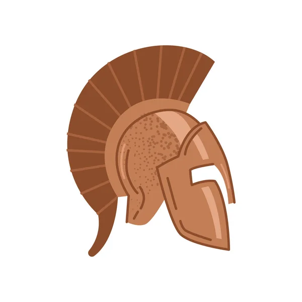 Weapon Ancient Warrior Spartan Fighter Isolated Helmet Combatant Roman Greek — Vector de stock