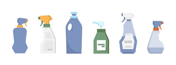 Detergents Lotions Bottle Isolated Equipment Cleaning Tidying Space Chemicals Ecological — Archivo Imágenes Vectoriales