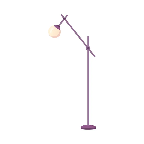 Interior Design Living Room Bedroom Isolated Minimalist Loft Stand Lamp — Stok Vektör