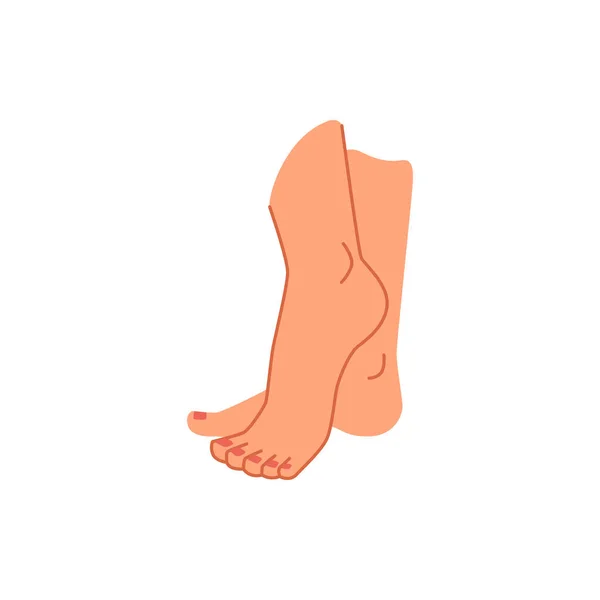 在温泉沙龙进行整形手术 为妇女进行孤立的修脚手术 美容中心 护理肌肤 抚慰和按摩 平面卡通风格的矢量 — 图库矢量图片