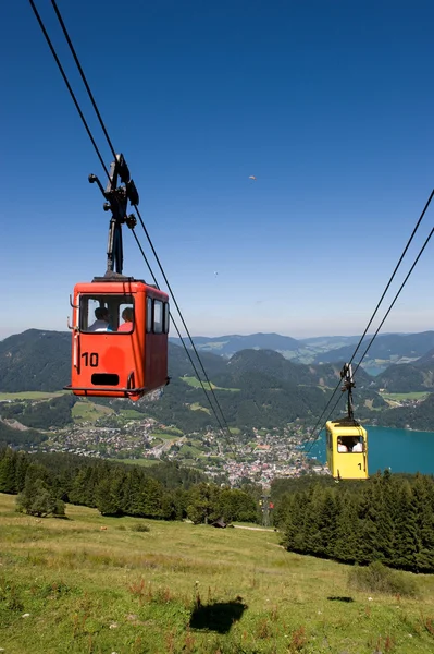 Cableway in alps — Stock Photo, Image