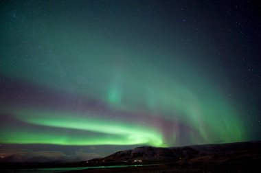 İzlanda 'da Aurora Borealis
