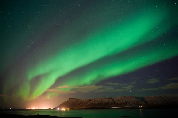 İzlanda 'da Aurora Borealis Stok Resim