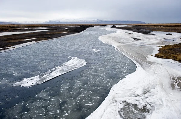 Rivière avec glace — Photo