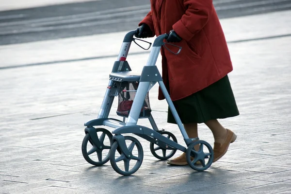 20oma met walker Stok Fotoğraf