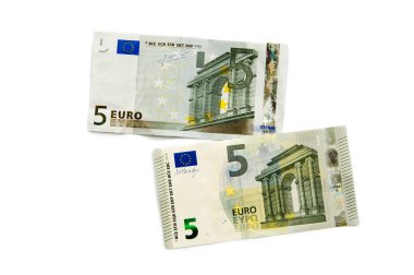 Oude tr nieuwe 5-eurobiljet