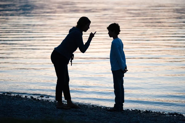 Punishing her son — Stock Photo, Image