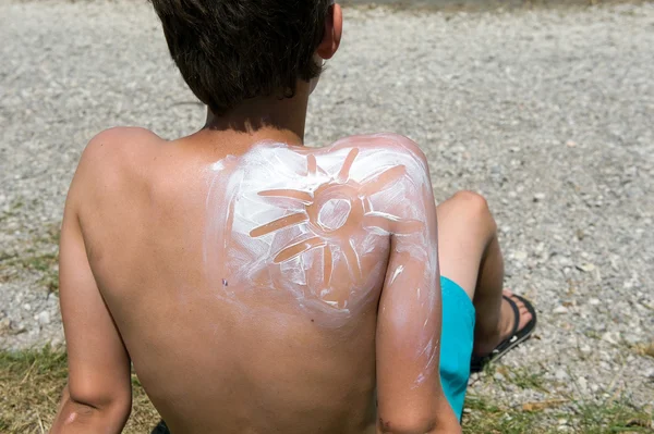 Zonneproducten in de zomer — Stockfoto