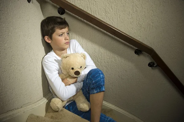 Sad and depressed boy — Stock Photo, Image