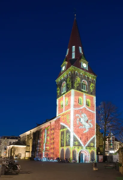 Lightshow na igreja — Fotografia de Stock