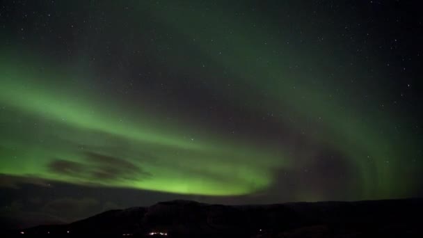 Czas okrążenia aurora borealis — Wideo stockowe