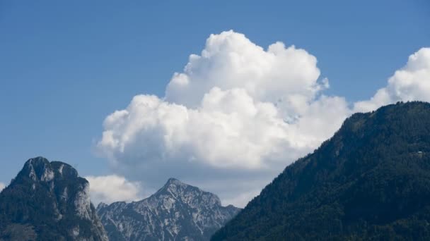 Time laps of clouds in austria — Stock Video