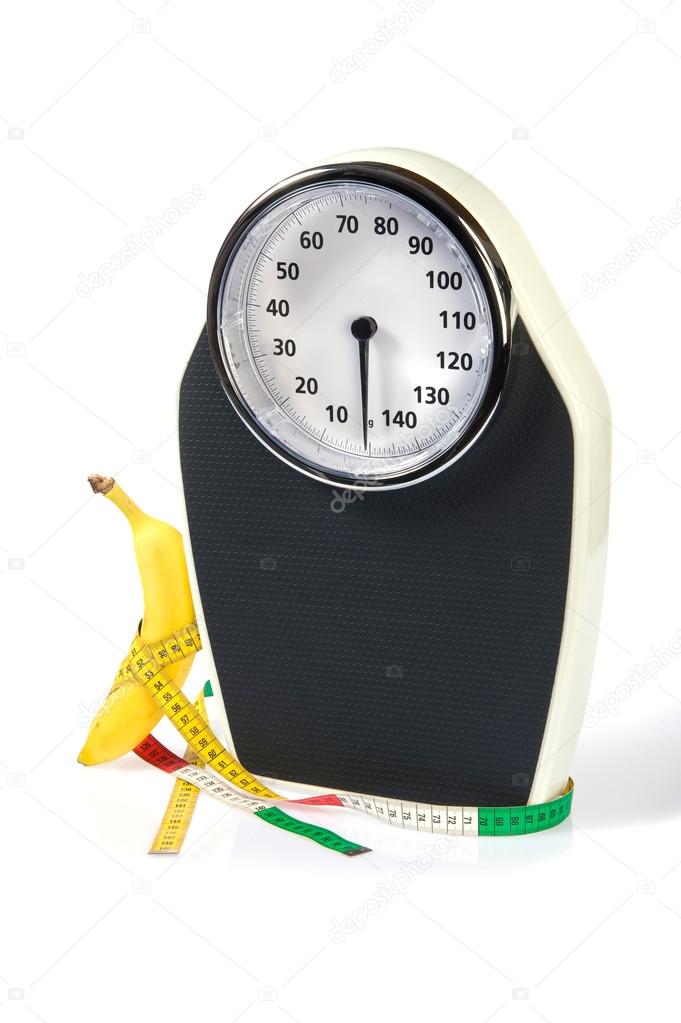 Scale with measuring tape