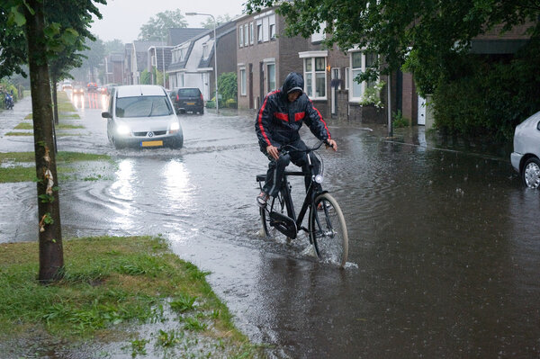 High water after downpour