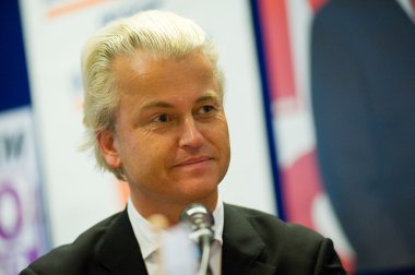 Geert Wilders campaigning clipart