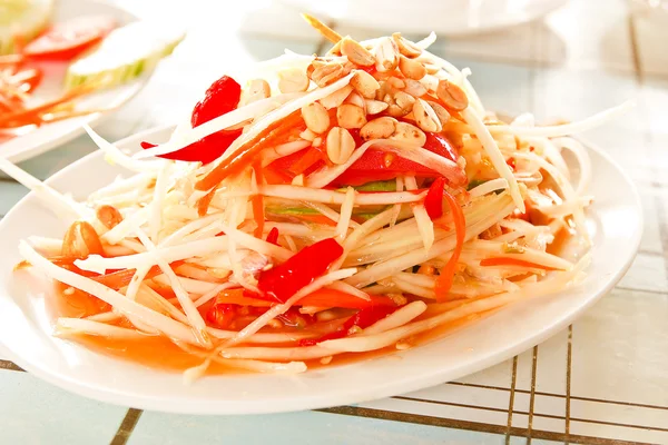 Papaya salad with horse crab — Stock Photo, Image