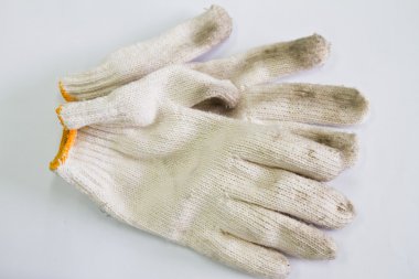 eldiven ve eski kıyafetler.