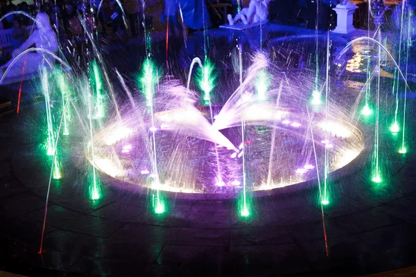 Fountain night lights. — Stock Photo, Image