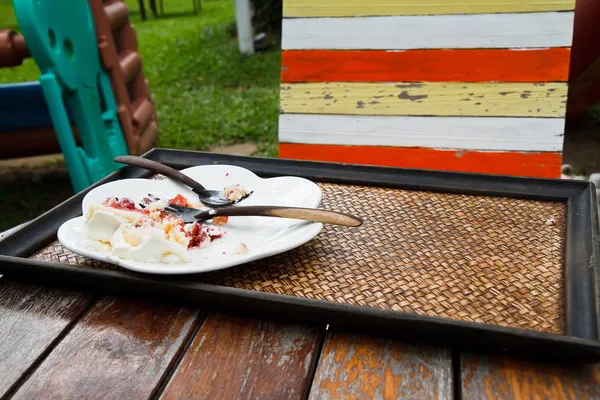 Kuchenteller zum Essen. — Stockfoto