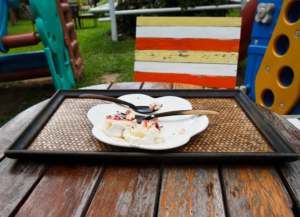 Kuchenteller zum Essen. — Stockfoto