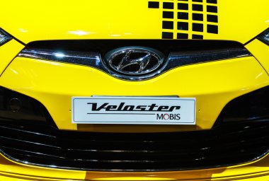 Bangkok - 1 Aralık: hyundai veloster 30 inci ekranda