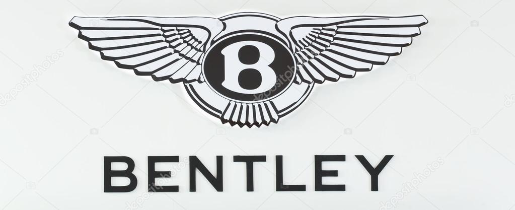 NONTHABURI - DECEMBER 1 : Logo of Bentley car on display at The 30th Thailand International Motor Expo on December 1, 2013 in Nonthaburi, Thailand.