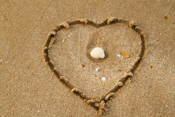 Liebe auf dem Sand — Stockfoto