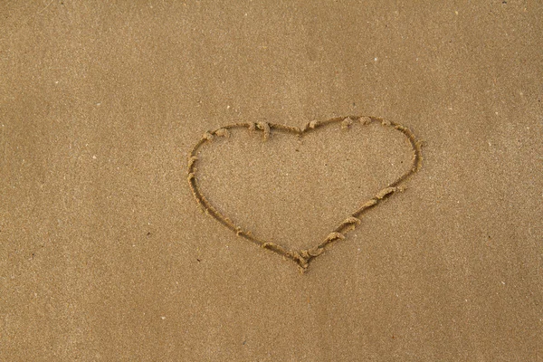 Amor na areia — Fotografia de Stock