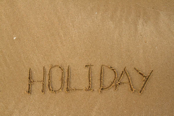 Happy Holidays Message on Beach — Stock Photo, Image