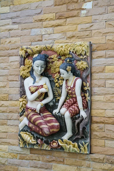Thaï ancienne sculpture sur pierre — Photo