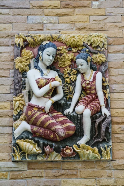 Thai ancient stone carving — Stock Photo, Image