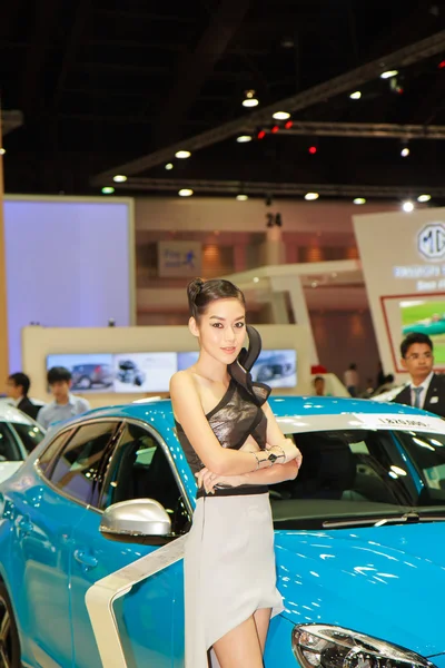 BANGKOK - MARCH 30 : Unidentified model with Volvo on display at — Stock Photo, Image
