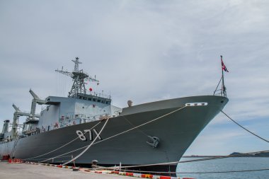 Chonburi, Tayland - 11 Mayıs: hızlı Fırkateyn, ff savaş gemisi wa