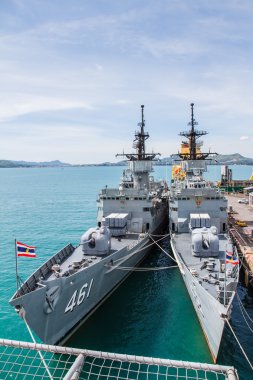 Chonburi, Tayland - 11 Mayıs: hızlı Fırkateyn, ff savaş gemisi wa