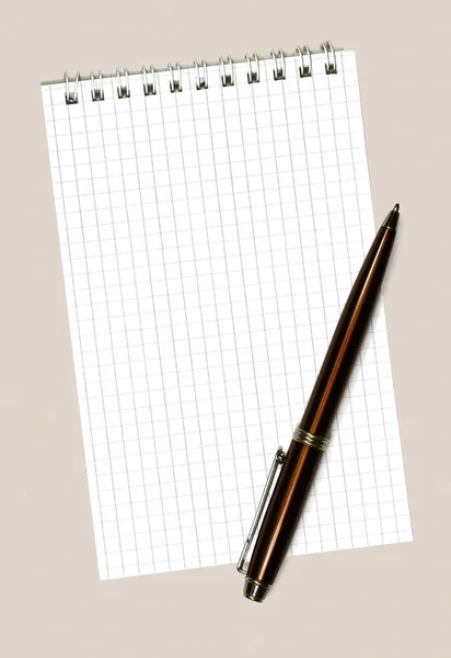 Notesbog og pen - Stock-foto